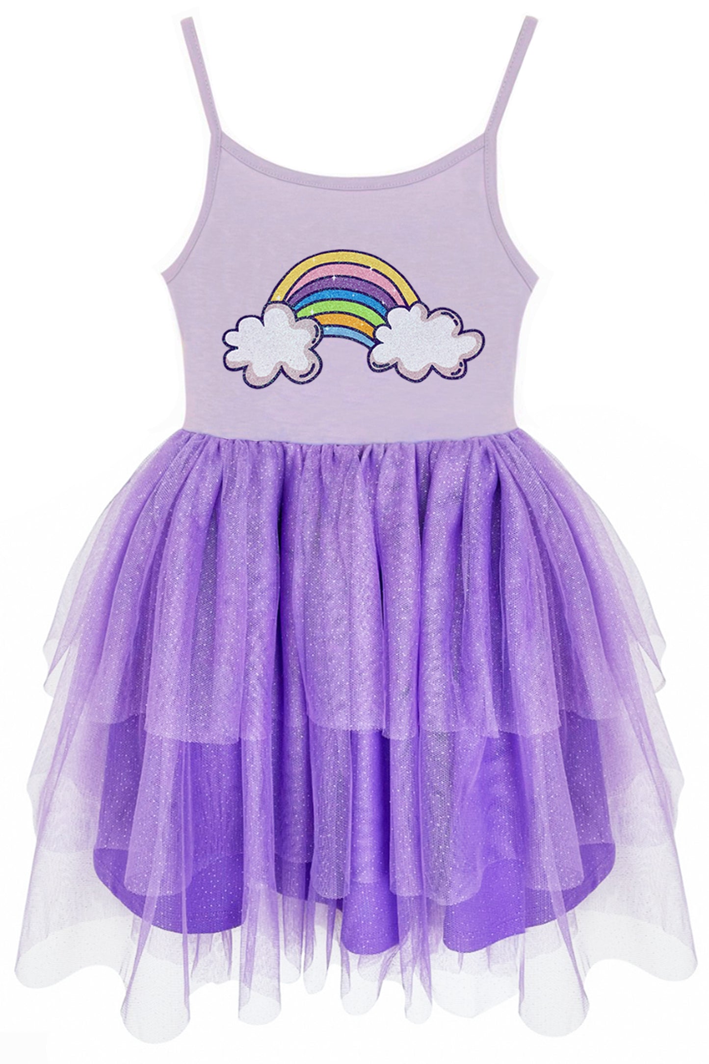 Girl's Purple Rainbow Tutu Dress for 3-7 Years #22008