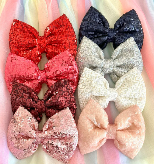 Colorful Sequin Hair Clip-Hair Bow