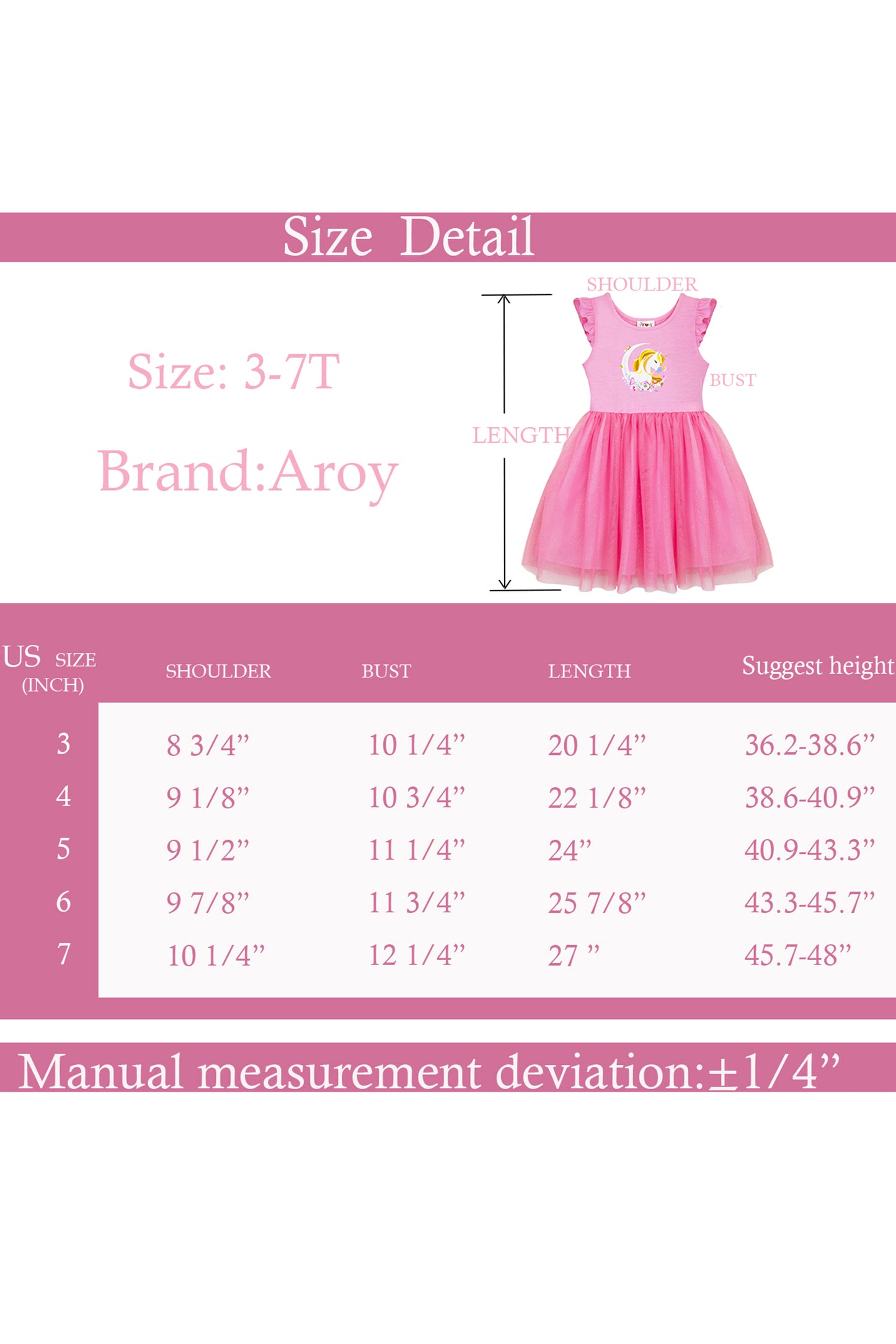Girls Pink Floral Unicorn Tutu Dress with Free Matching Scrunchies