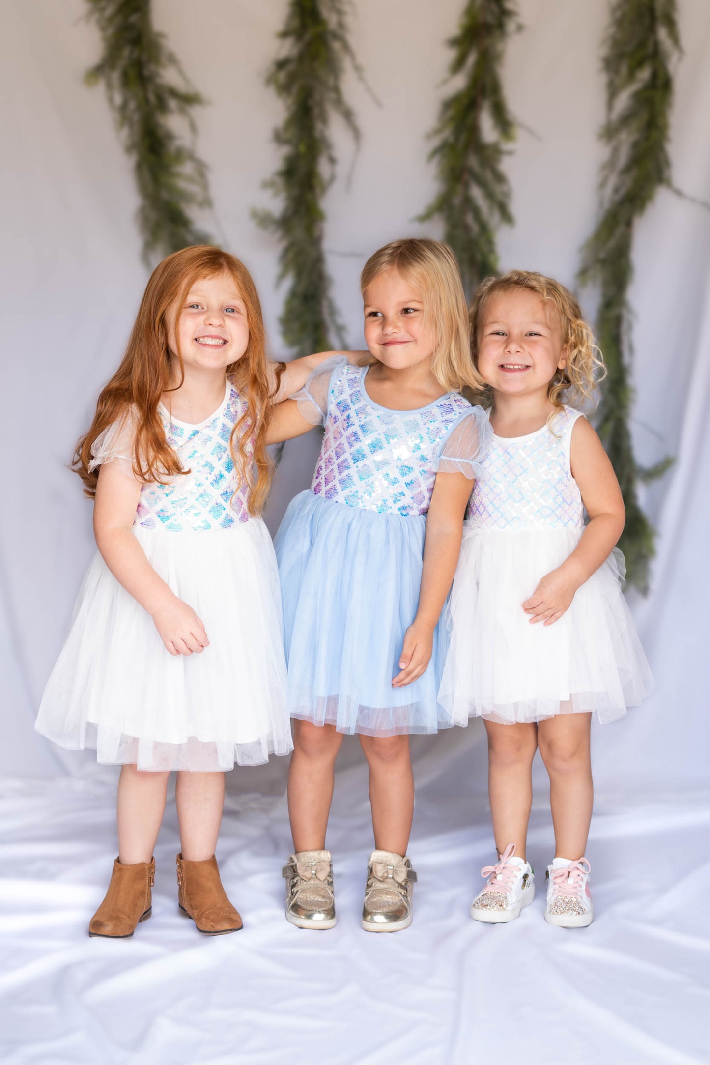 Mermaid White Sequin Dress #2204005
