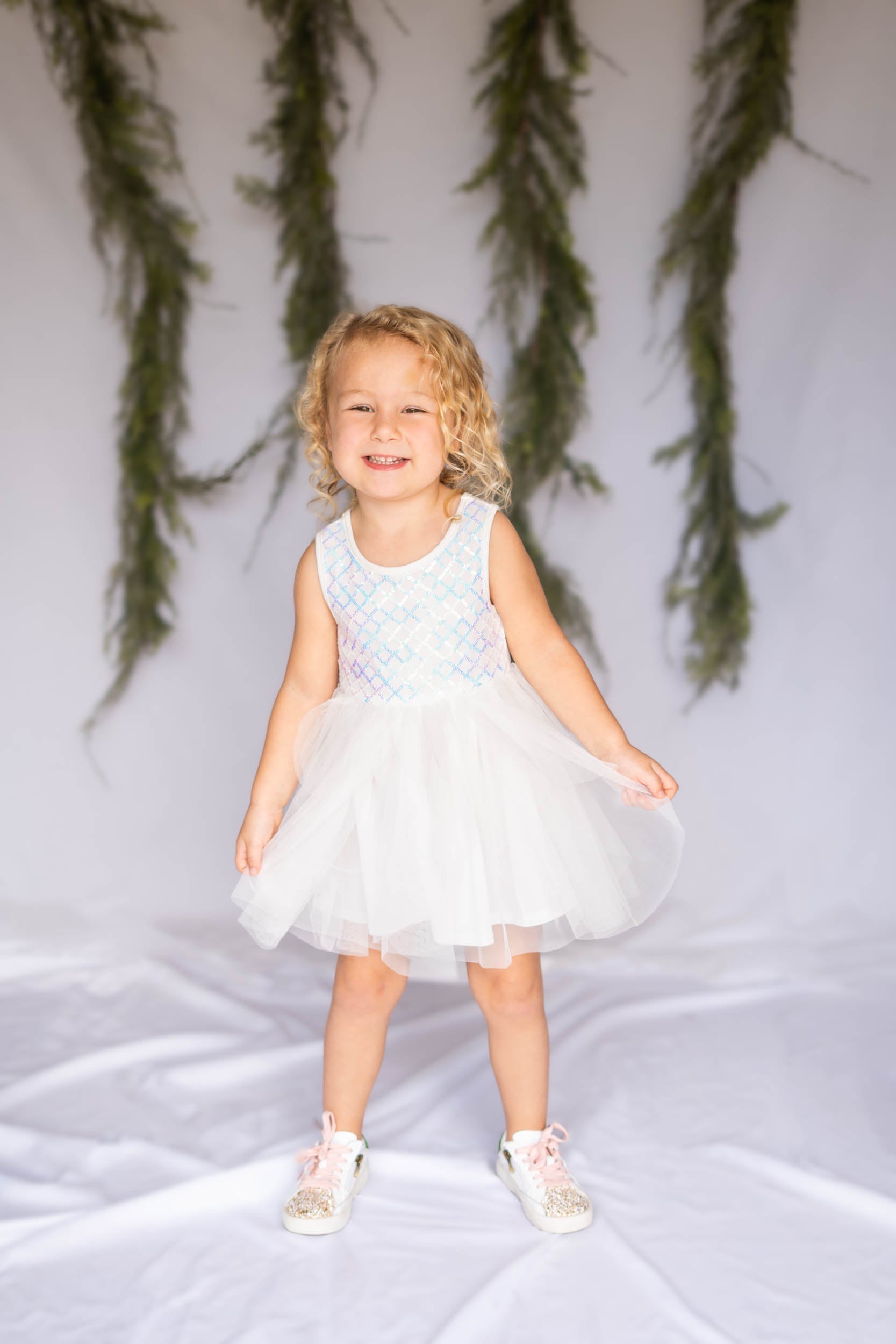 toddler sequin dresses Cute Baby Girls Sleeveless Sequin Pleated Princess Dress Toddler Evening Gown, Silver / 4-5 Years (120cm)