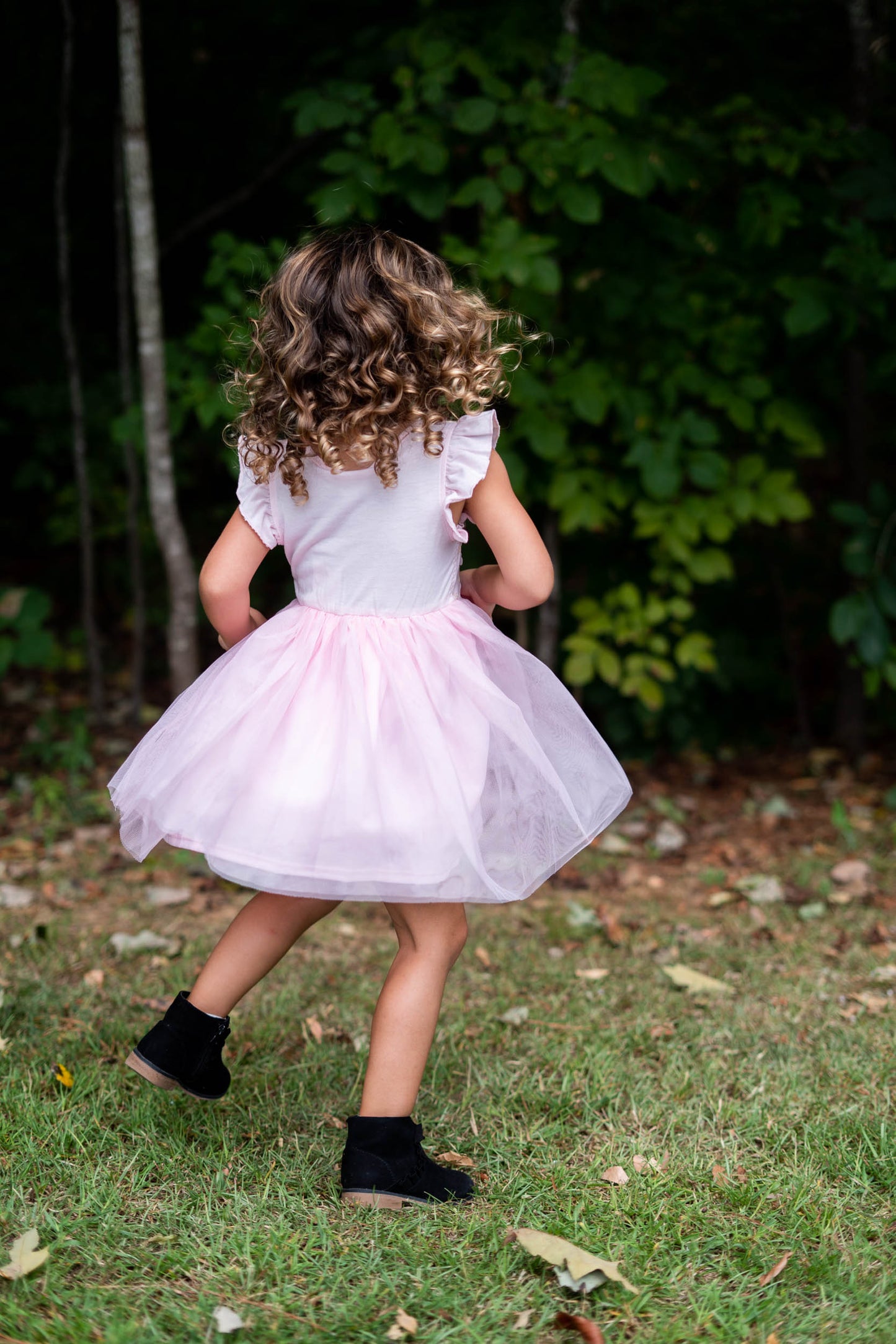 3D Pink Sequin Butterfly Tutu Dress #2204007