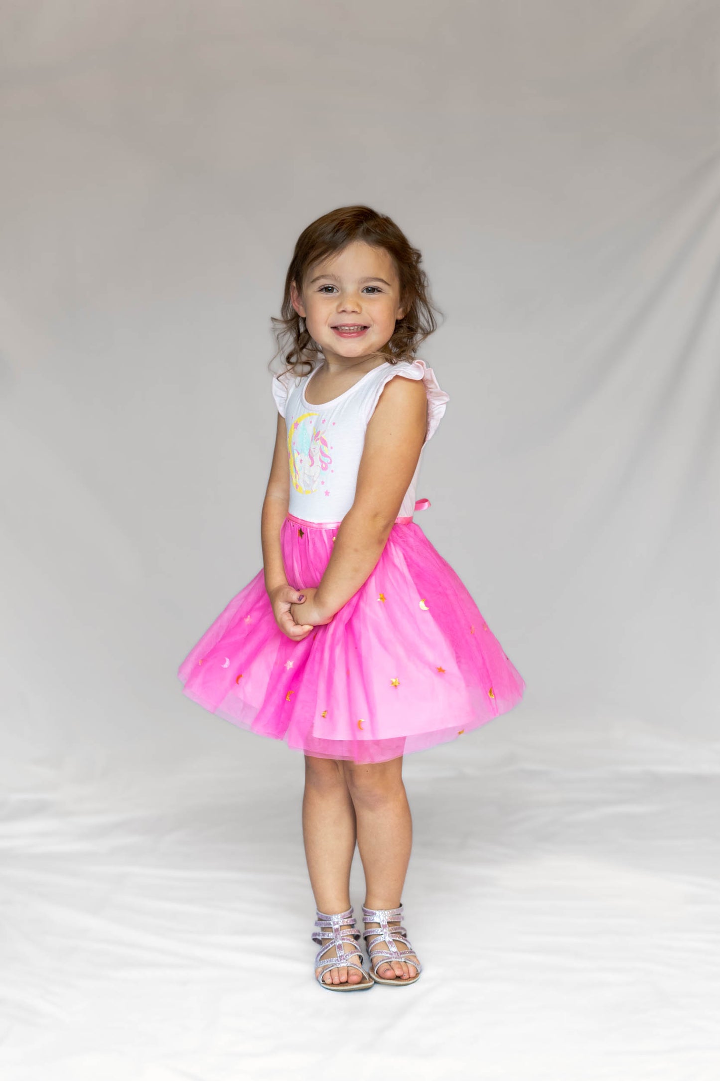 Girls Pink Unicorn Tutu Dress For 3-7 Years #22004