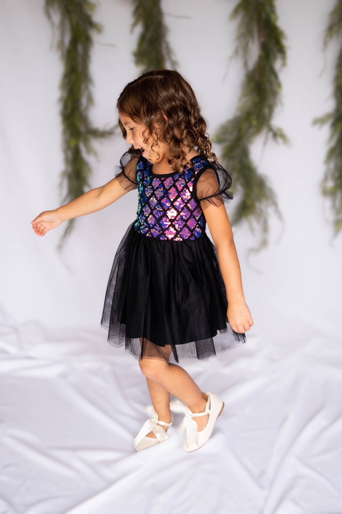 Mermaid Black Sequin Dress #2204005