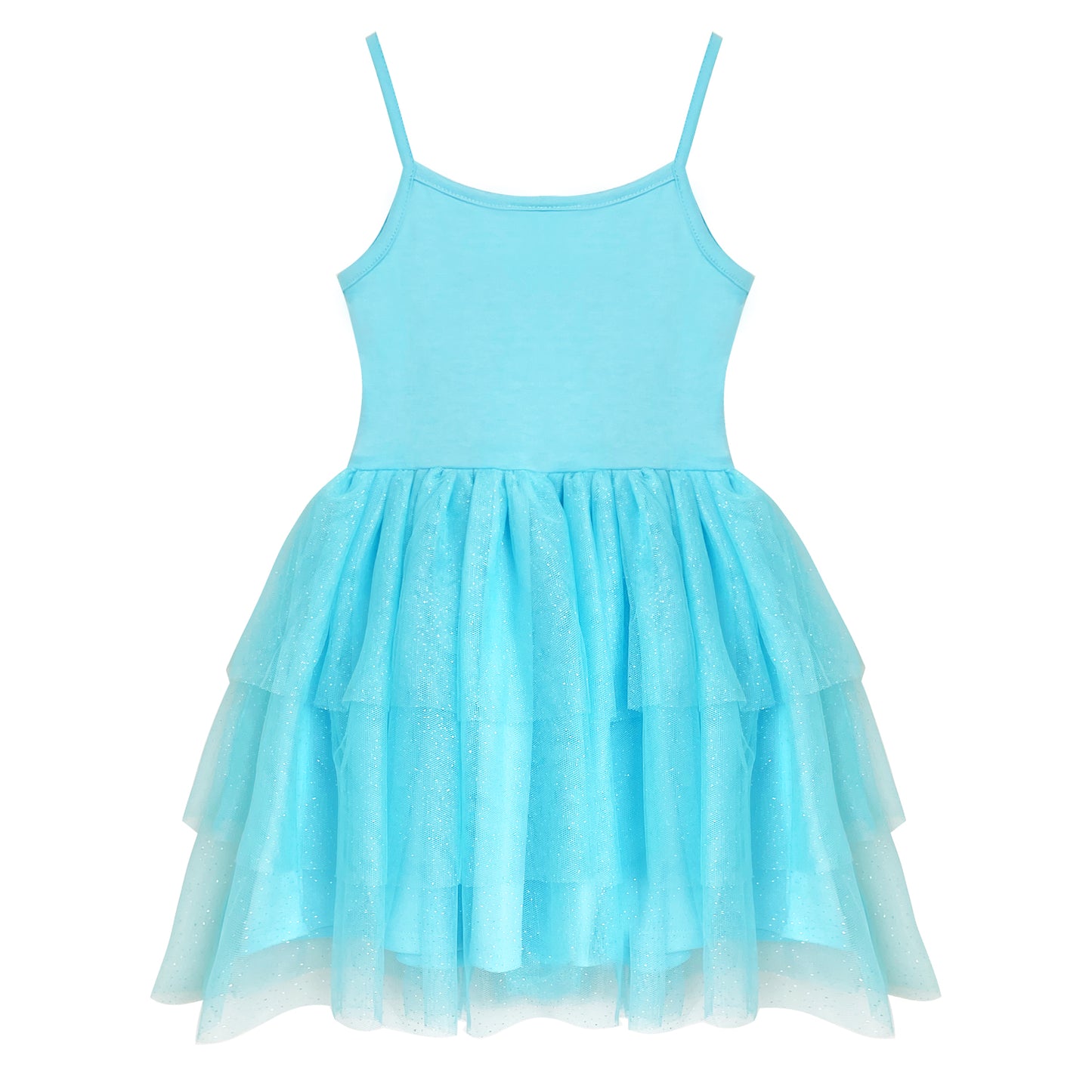 Girl's Blue Heart Tutu Dress For 3-7 Years #22008