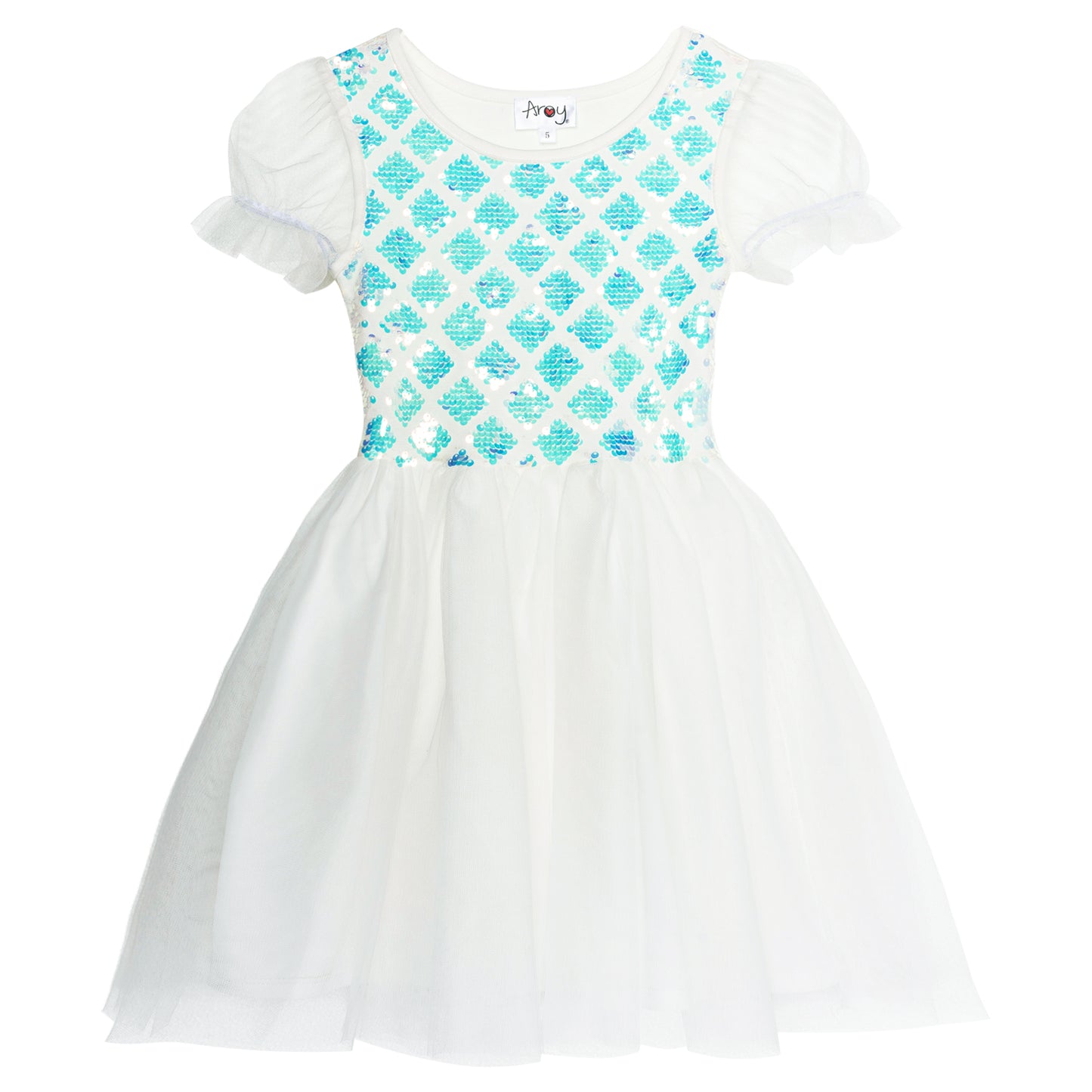Mermaid White Sequin Dress #2204005