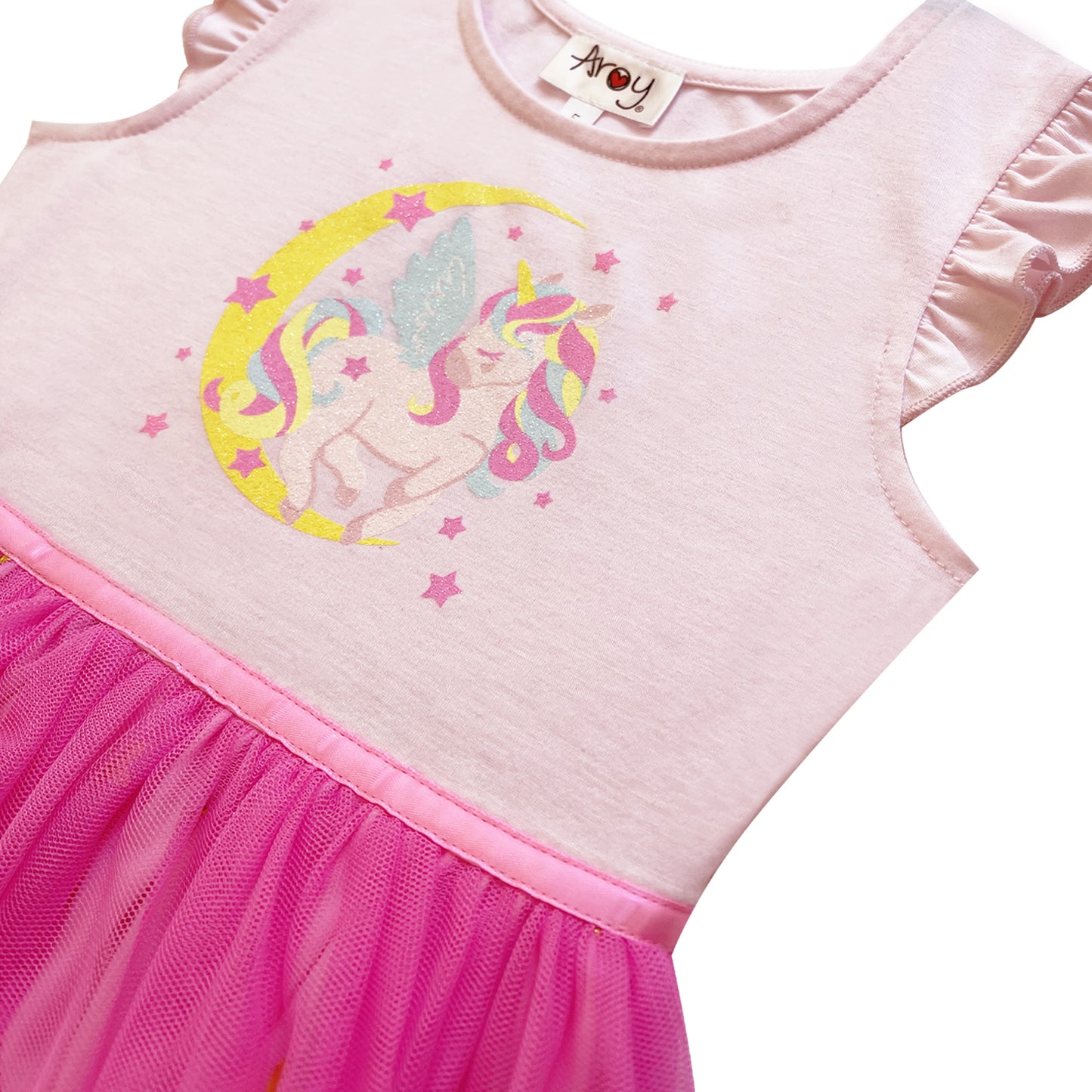 Girls Pink Unicorn Tutu Dress For 3-7 Years #22004