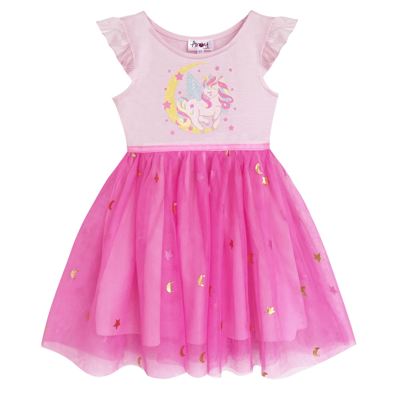 Girls Pink Unicorn Tutu Dress For 3-7 Years #22004