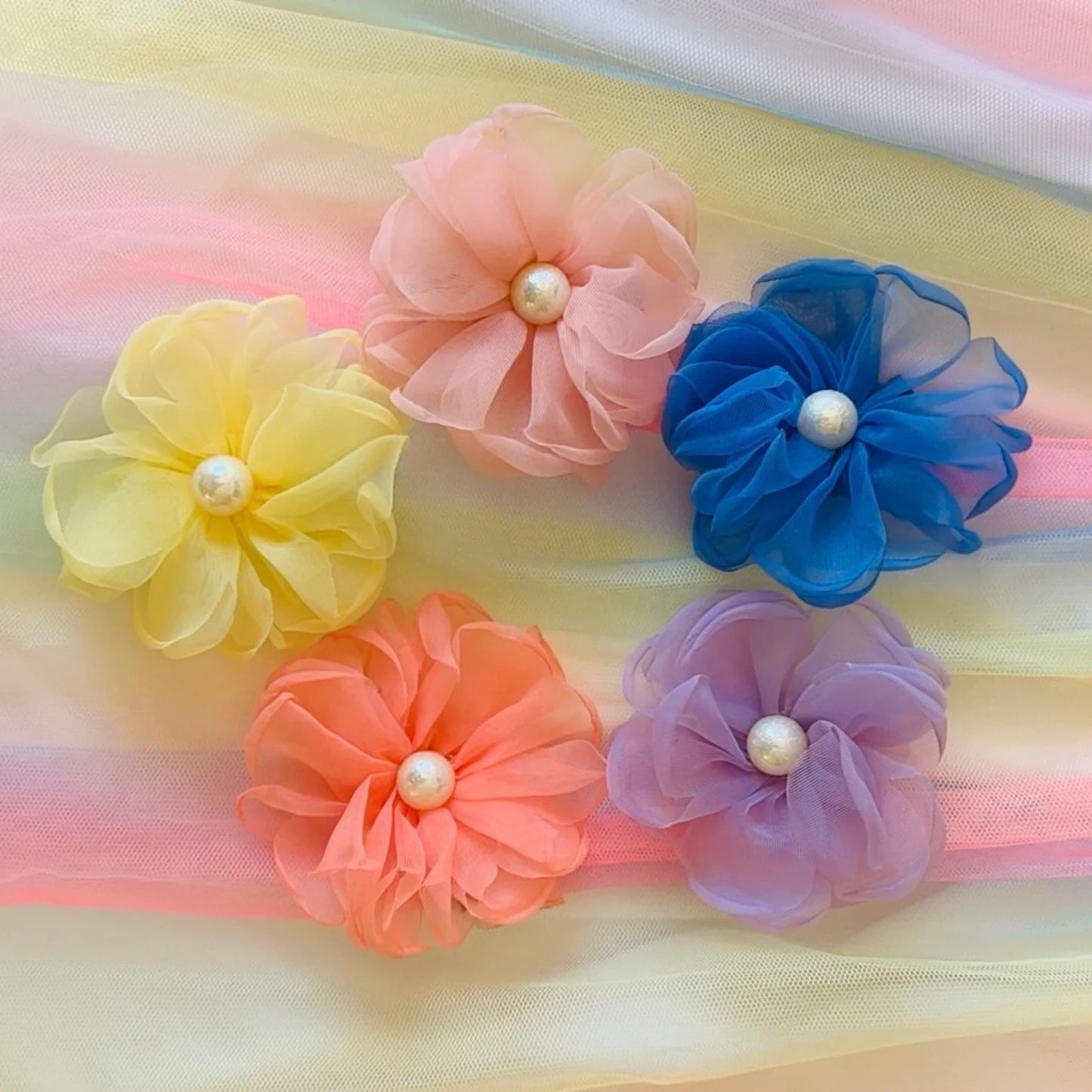 Girls Flower Hair Clip Bows