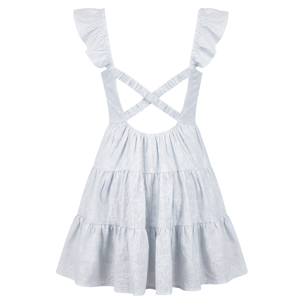 Flutter Sleeve Mini Dress #D6G132