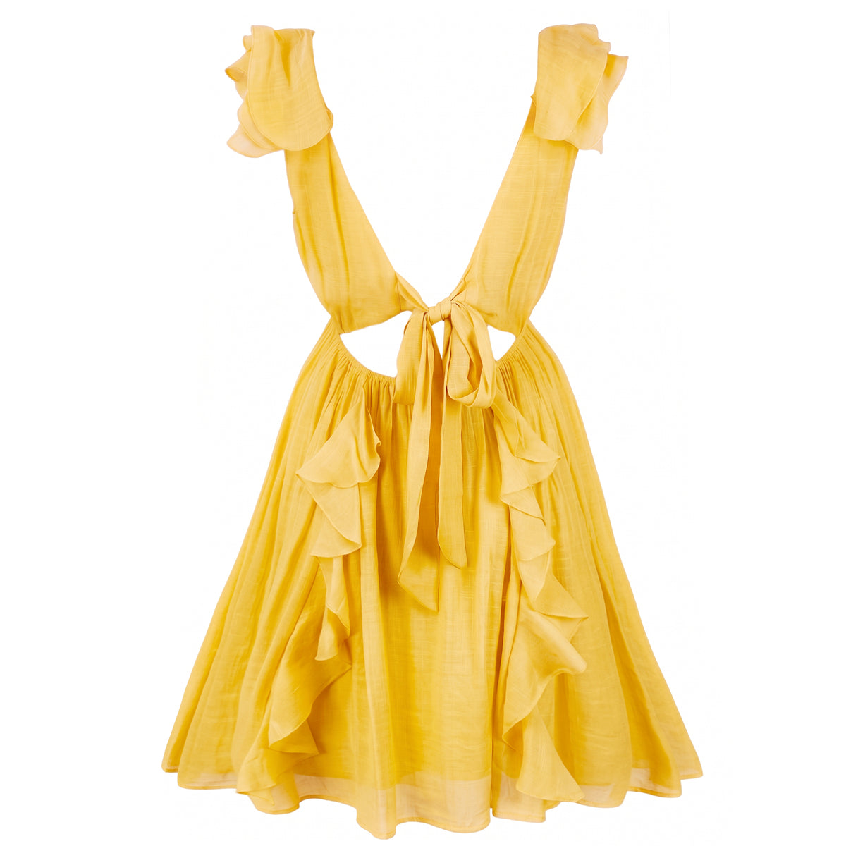 RUFFLED MINI DRESS #D6I601