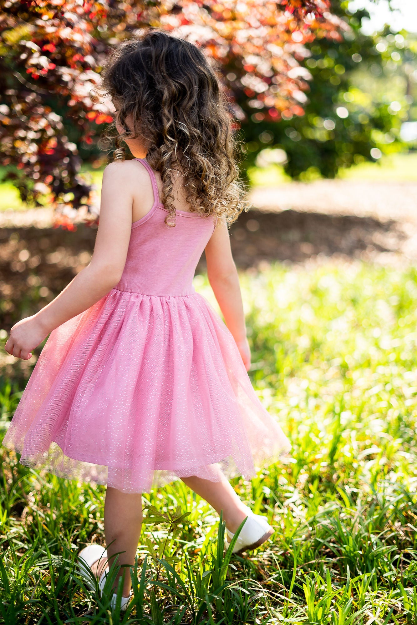 Dusty Rose Lace Tutu Dress with Free Matching Scrunchie #2207006