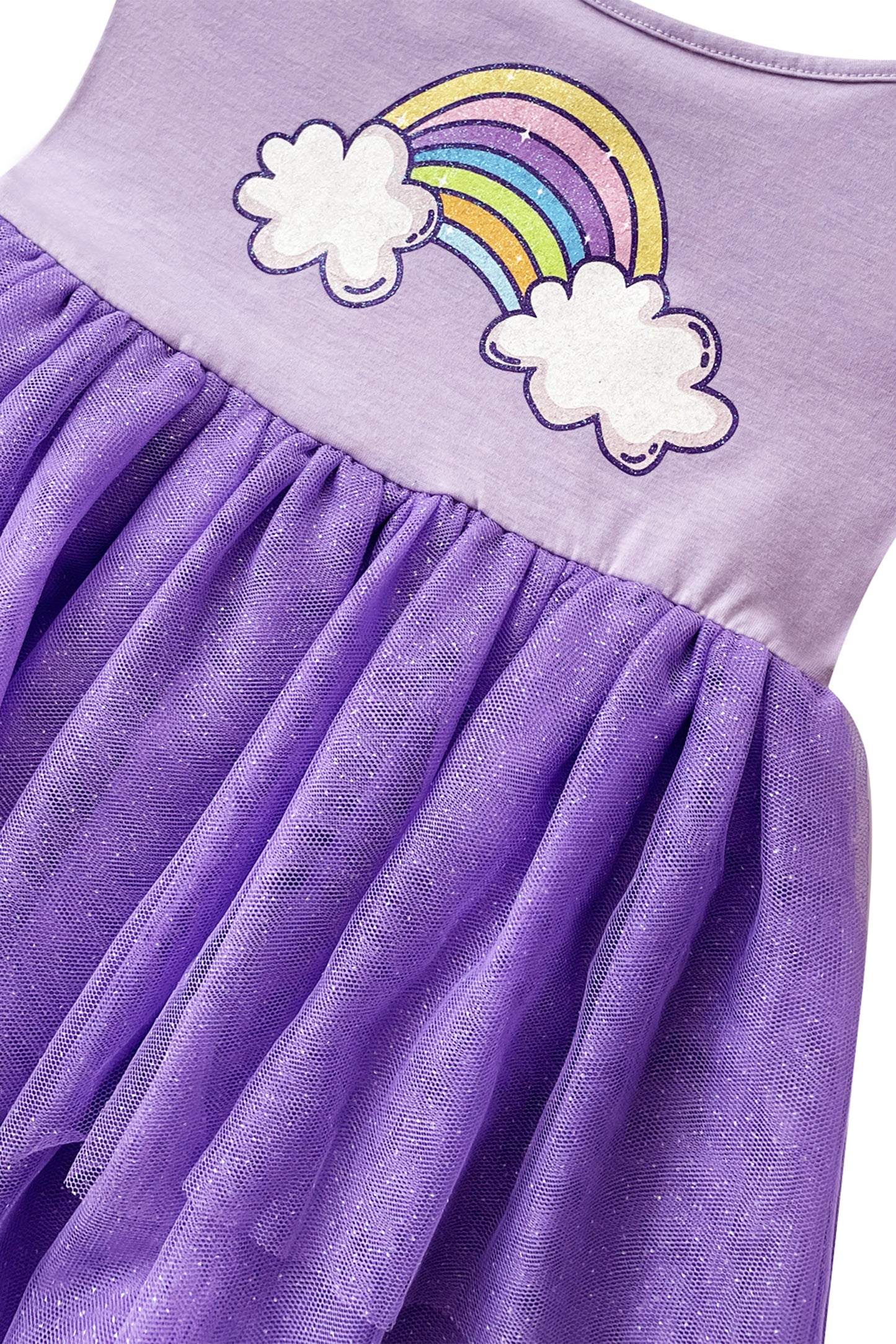 Girl's Purple Rainbow Tutu Dress for 3-7 Years #22008