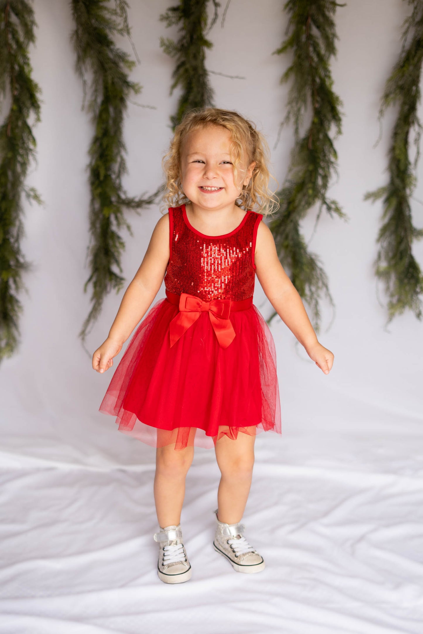 Girls Red SequinTutu Dress for 3-7 Years #22006