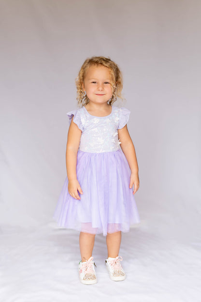 Butterfly Purple Sequin Dress #2204007
