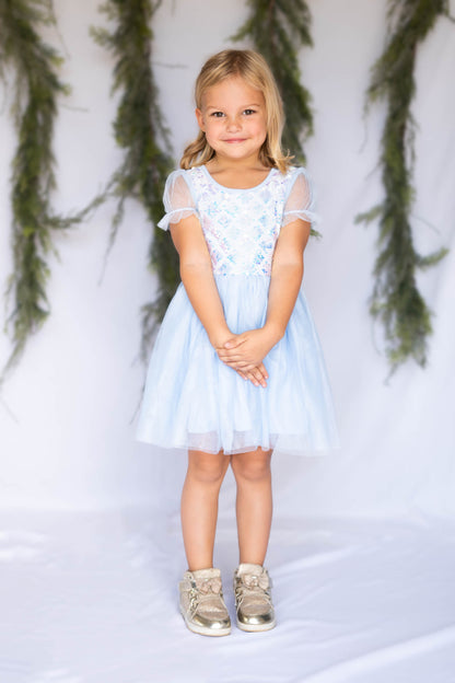 Mermaid Blue Sequin Dress #2204005 4T US Kids' numeric / Black