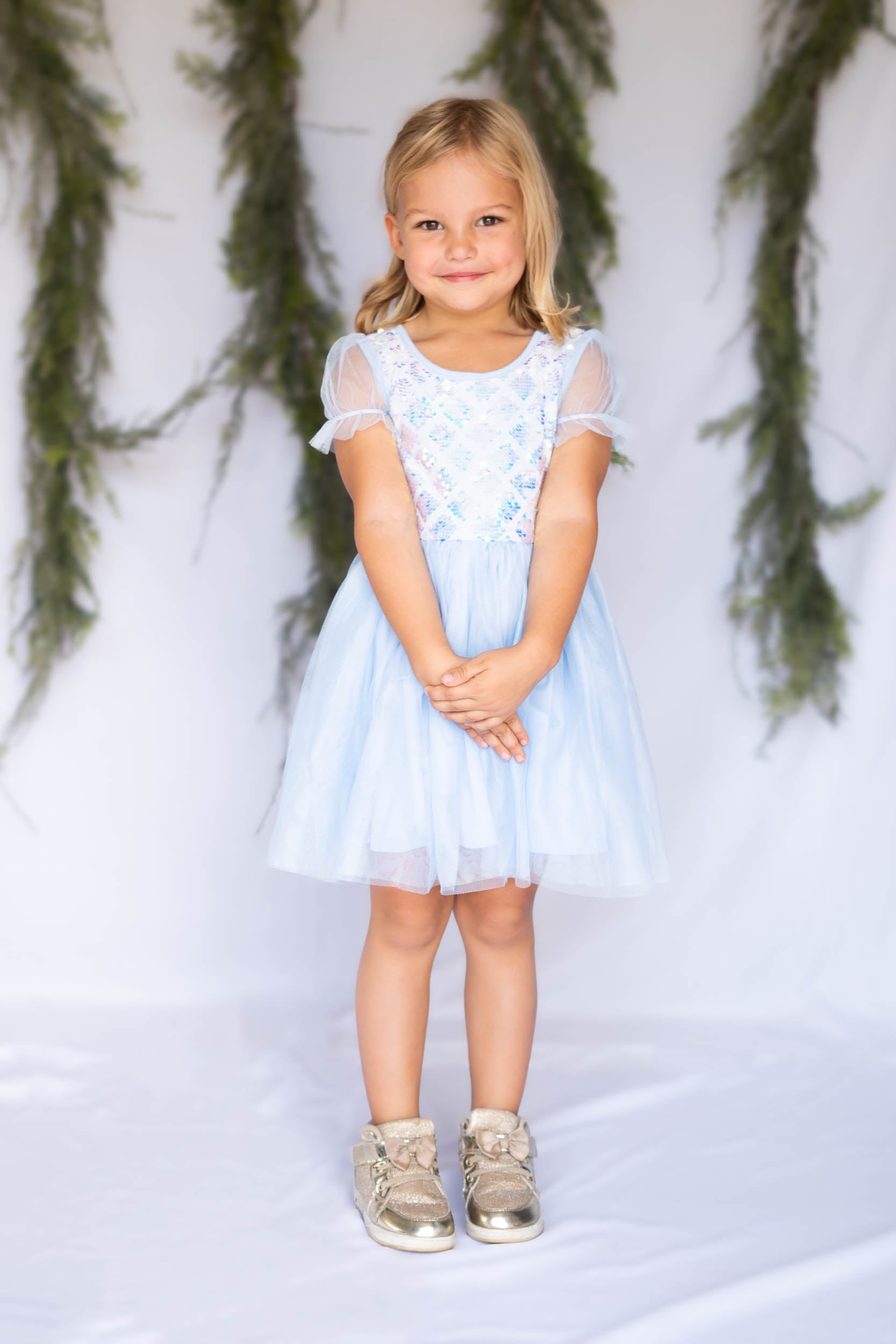 Mermaid Blue Sequin Dress #2204005 7 US Kids' numeric / Blue