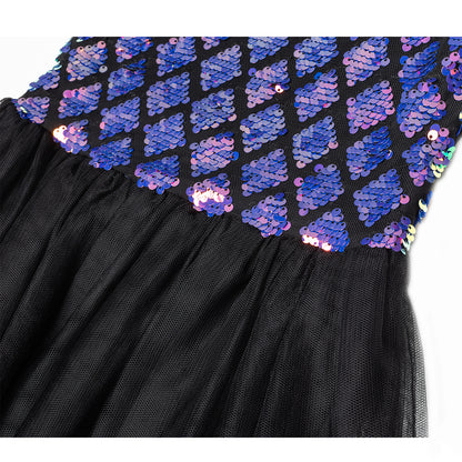 Mermaid Black Sequin Dress #2204005