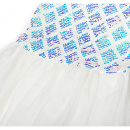 Mermaid White Sequin Dress #2204005