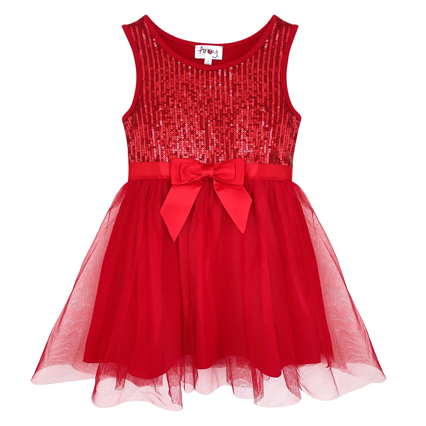 Girls Red SequinTutu Dress for 3-7 Years #22006