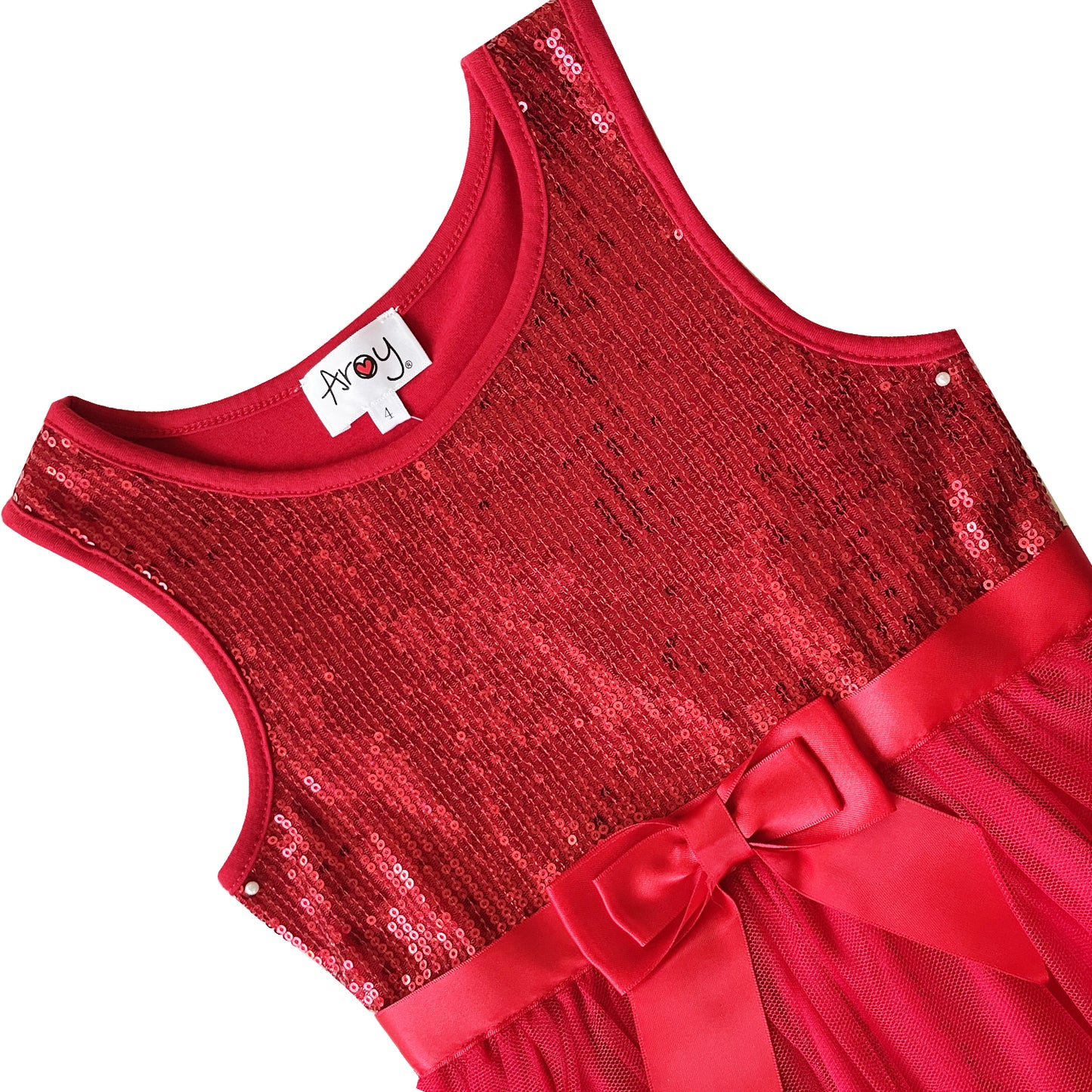 Girls Red SequinTutu Dress for 3-7 Years #22006