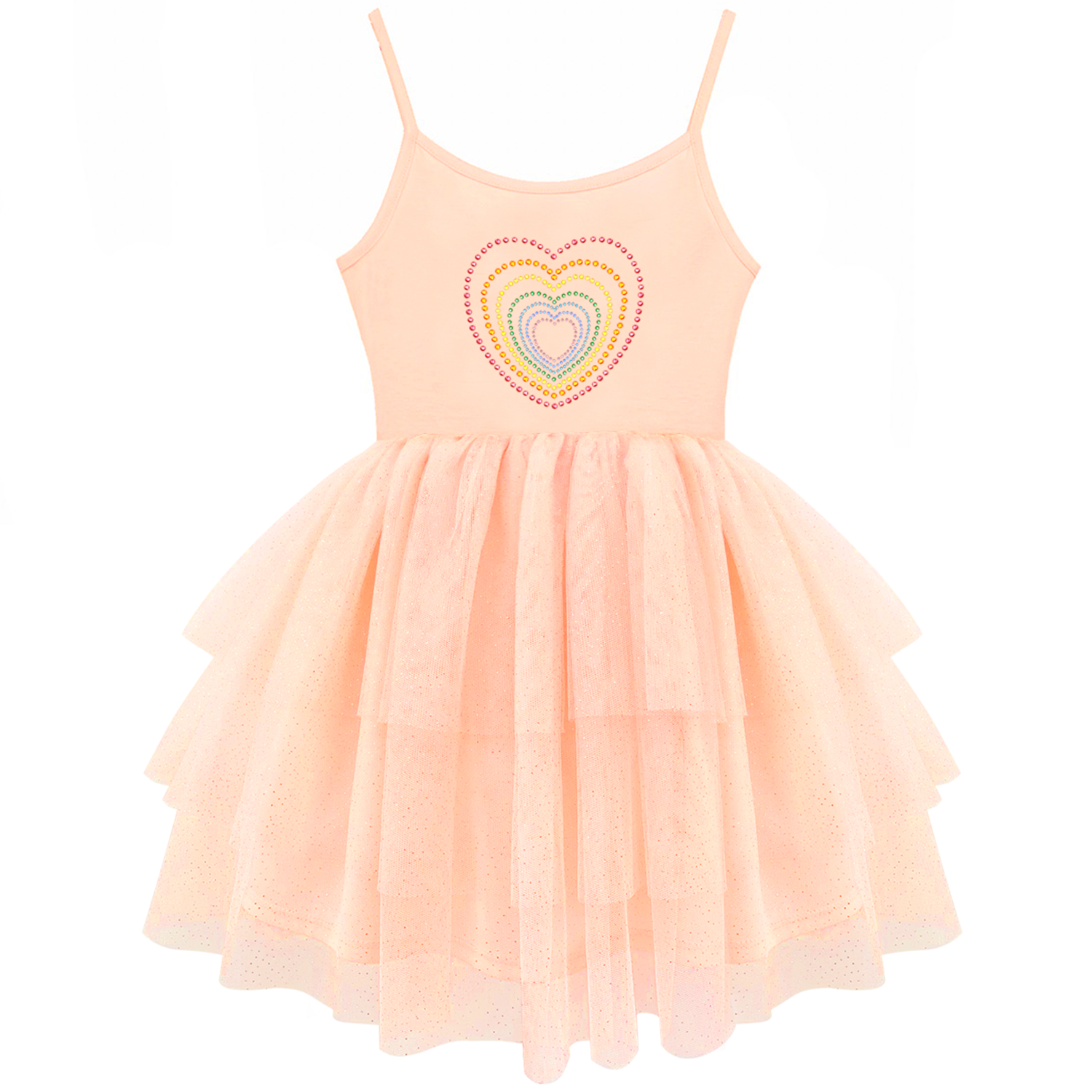 Girl's Peach Heart Tutu Dress for 3-7 Years #22008 7 US Kids' Numeric Girl's Peach Heart Tutu Dress for 3-7 Years #22008 7 US Kids' Numeric