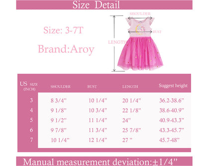 Girls Pink Unicorn Tutu Dress For 3-7 Years #22004
